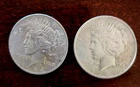 1924 Peace Silver Dollar Coins (2)