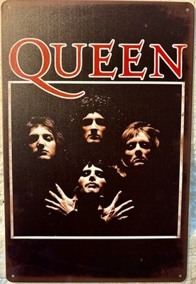 TIN SIGN 8x12 Queen Album Rock Roll Band Freddie Mercury Heavy Metal DD17