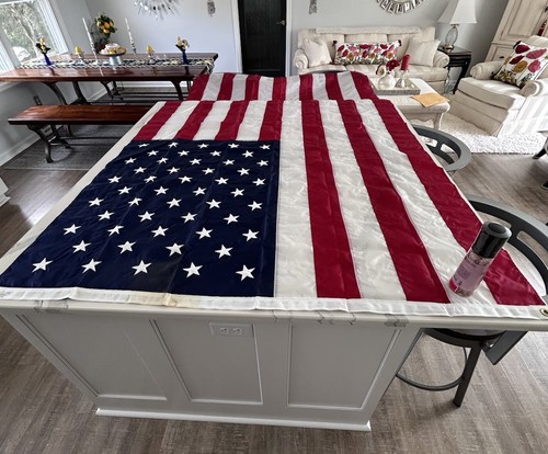 U S A Flag 8’ X 5’ Embroidered Stars Sewn Stripes Flown U S Capital 2002 R Naple