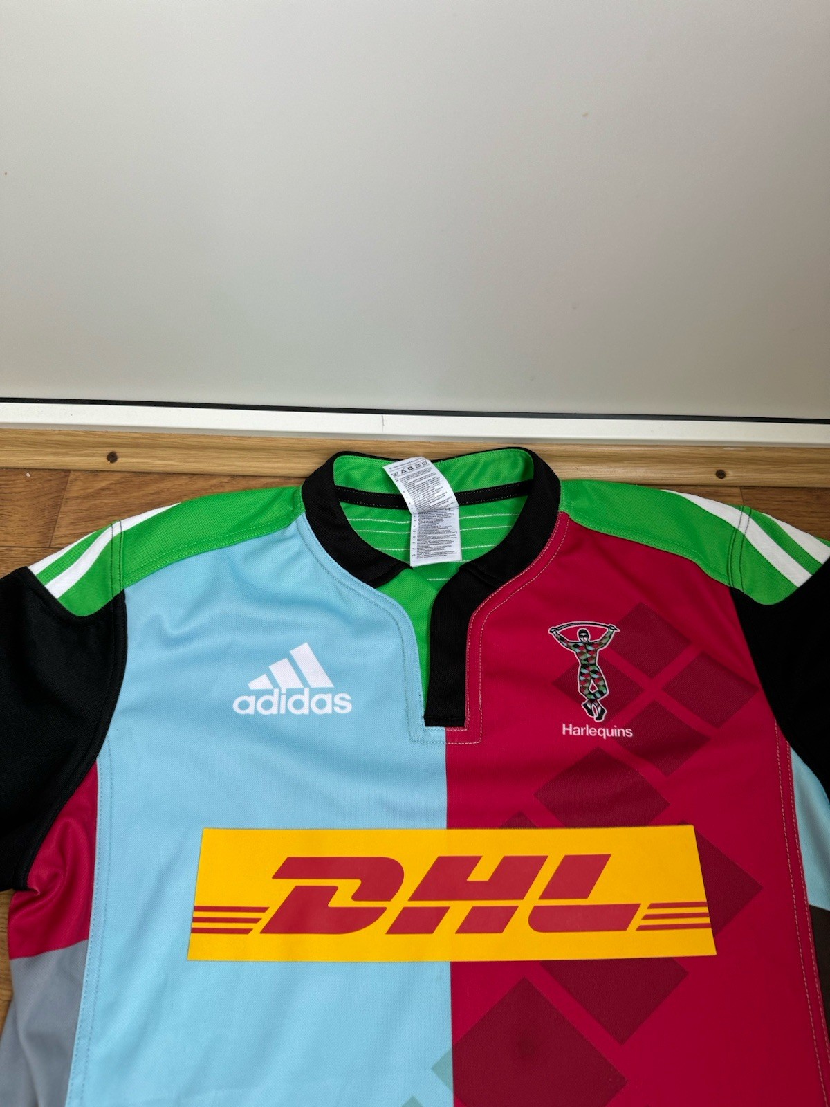 Harlequins 2014/2015 Home Adidas Rugby Jersey Shirt Mens Size M Medium thumbnail 2