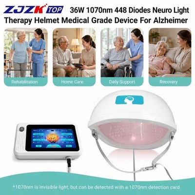 448 Diodes 1070nm NIR Light Brain Helmet for Insomnia, Stress & Mood Regulation