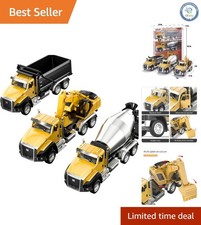 Colorful Pull-Back Construction Vehicle Set - Perfect for Kids' Playtime Fun
