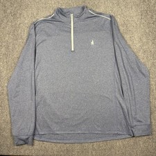 Johnnie-O Performance 1/4 Zip Pullover Mens XL Blue Stretch Golf Lightweight