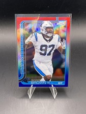 2025 Topps Chrome #46 Bobby Brown III Red White And Blue Refractor Panthers