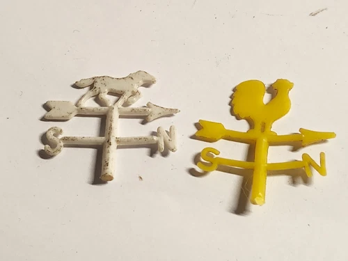 2 Vintage Marx Farm Playset Weather Vanes