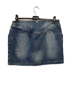 Y2K Minirock Denim azurblau - Größe 44