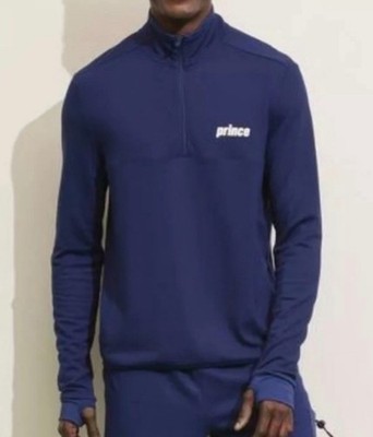 Prince Pickleball Ponte 1/4 Zip Pullover Navy Mock Neck Woman's Size Large NWT