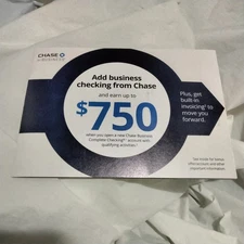 CHASE BANK for BUSINESS CHECKING $750 BONUS COUPON EXP 1/4/2026 PROMO COUPONS