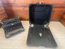 Vintage 1940s RoyalArrow Portable Typewriter Original Case Black, Working. thumbnail