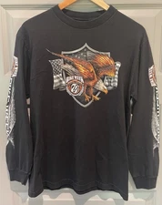 Size M Long Sleeve Harley Davidson 2015 Daytona Beach  Bike Week w/ arm graphics