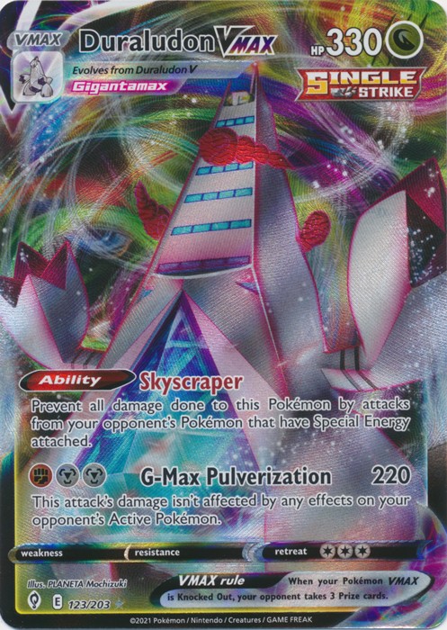 Holo Duraludon VMAX 123/203 Ultra Rare SWSH07: Evolving Skies