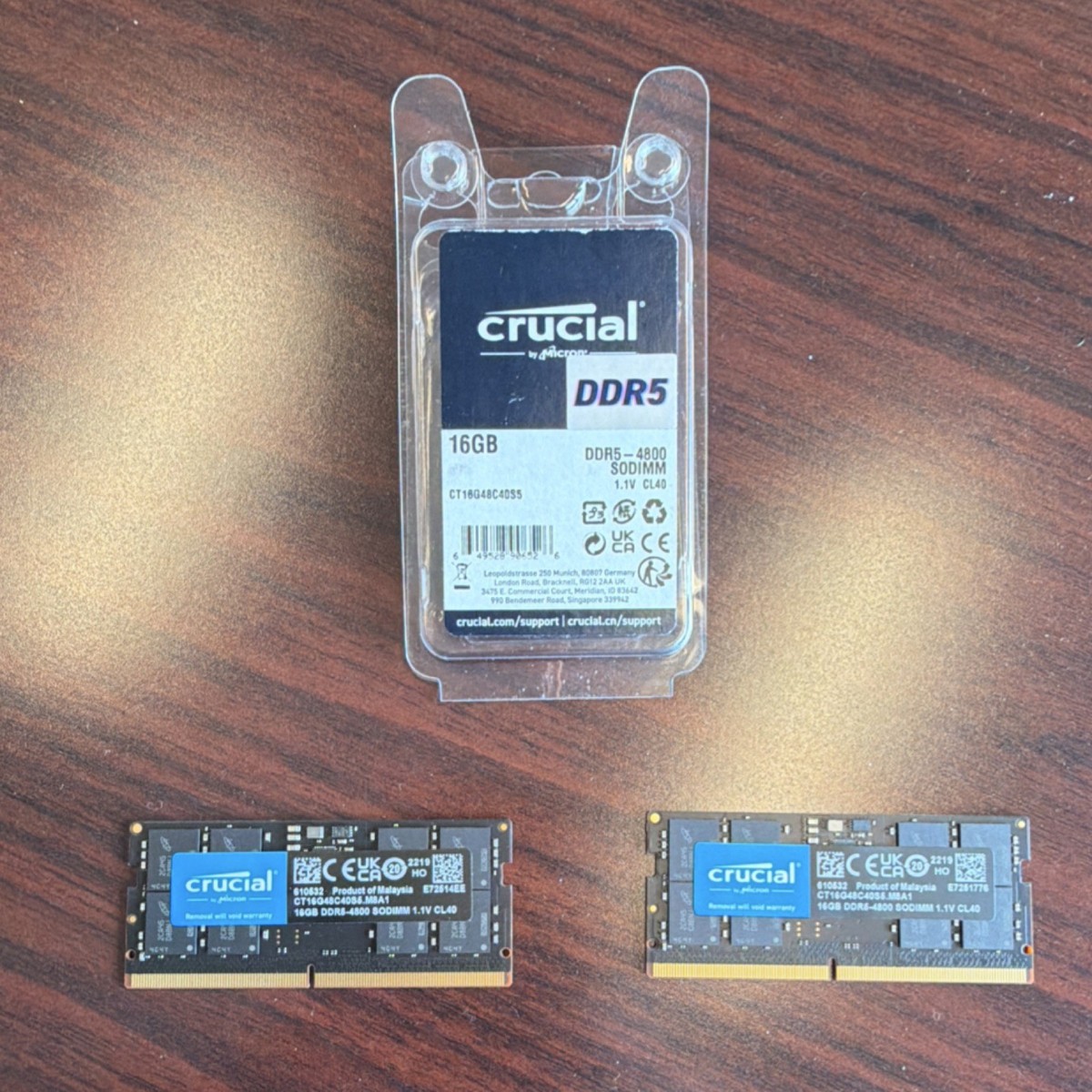 Crucial DDR5 32GB (2x16GB) 4800MHz SO-DIMM Laptop Memory