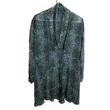 The Masai Sweater Women's Medium Sheer Paisley Lightweight Shirt Top