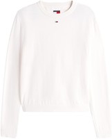 Tommy Jeans Damen Tjw Essential Crew Sweater EXT Dw0Dw20159 Pullover, White