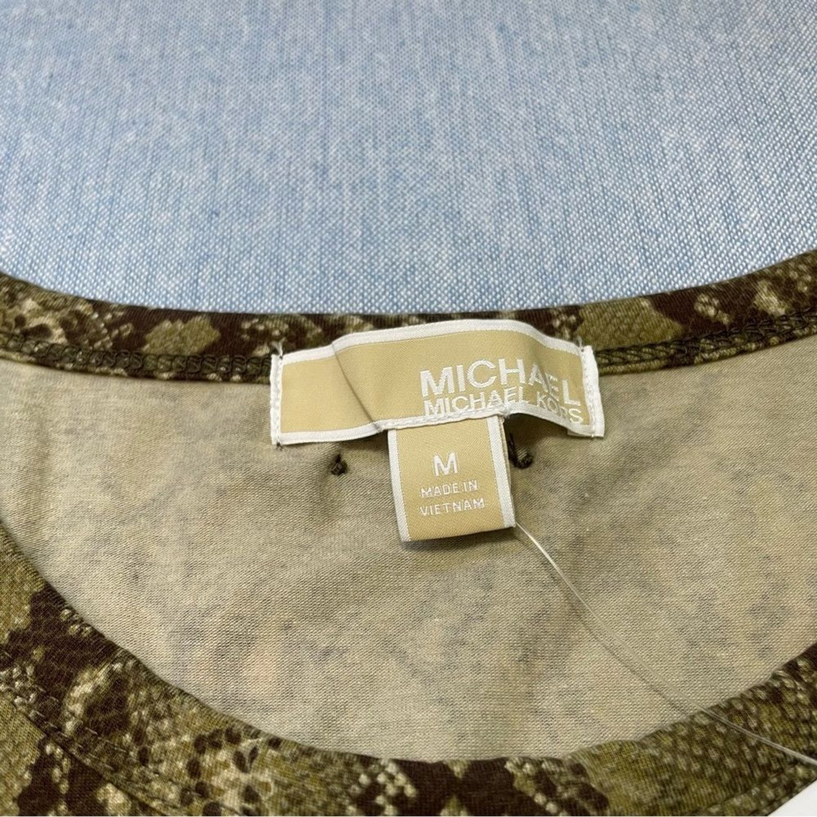 NWT Michael Kors Snakeprint T Shirt Mini Dress Size M thumbnail 3