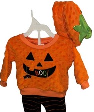 Halloween Baby 3 Piece Jack-o  -lantern Pumpkin Newborn NWT Outfit