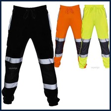 Reflective Stripes Strips Pants Men Work Trousers Hi Vis Pants High