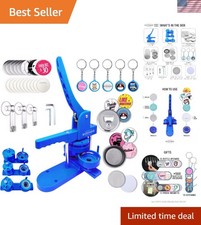 Versatile Button Maker Machine - Make 500 Pins, Keychains, and More in Minutes
