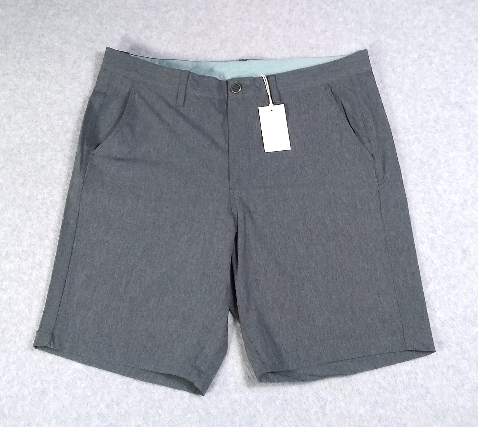 Free Fly Hybrid Shorts II Mens 36 Heather Graphite 9" Inseam Stretch Wicking NEW