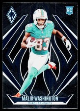 2024 Panini Phoenix Malik Washington #222 RC Rookie Miami Dolphins