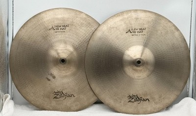 1990's 14'' Avedis Zildjian New Beat Hi-Hat Cymbals