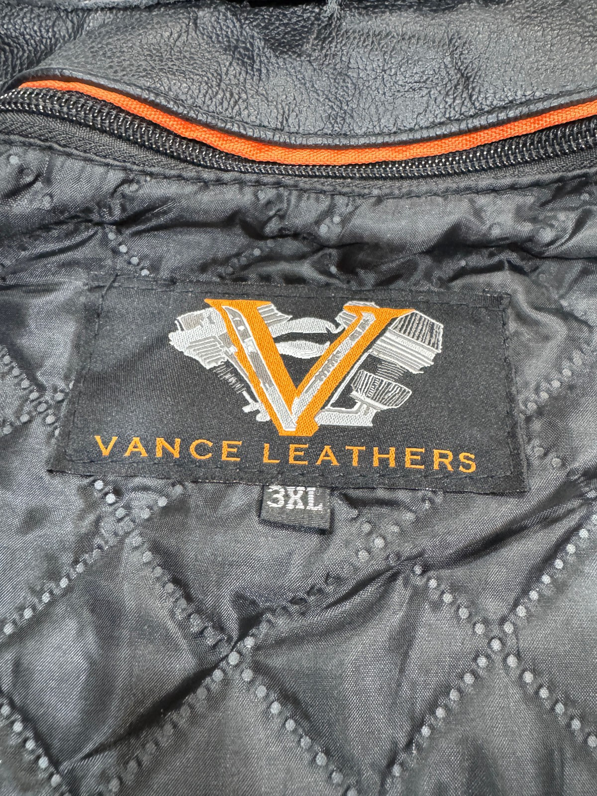 Black Vance Leather Jacket (Men's 3XL) with Conceal Carry Pocket