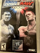 WWE SmackDown vs. Raw 2006 PSP THQ Wrestling Game, Manual, Multiplayer, Teen