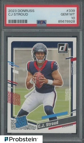 2023 Donruss #339 CJ Stroud Houston Texans RC Rookie PSA 10 GEM MINT