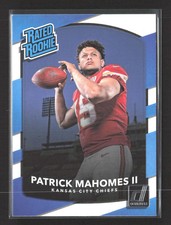 2017 Panini Donruss Patrick Mahomes II Blue Press Proof #327 card