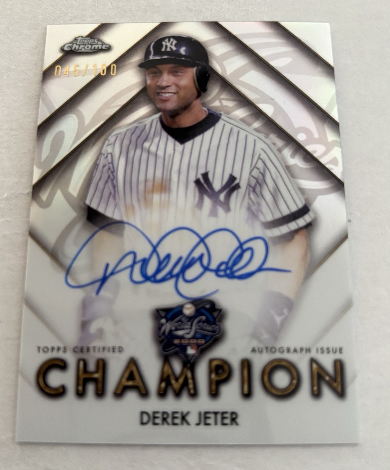Derek Jeter 2025 Topps Chrome World Series Champion Auto 45/100