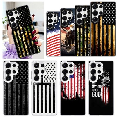 American Flag Pattern Phone Cover Case For Samsung Galaxy S26+ S25 Ultra S24 S23