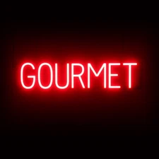 SpellBrite GOURMET Sign | Neon Gourmet Sign Look, LED Light | 28.8" x 6.3"