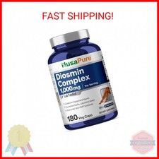 NusaPure Diosmin Complex 1,000mg per Serving 180 Veggie Caps Non-GMO, Vegan Ci