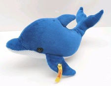 Steiff Clippy Dolphin 8" Plush Blue Stuffed Animal Toy A654683 Collectible