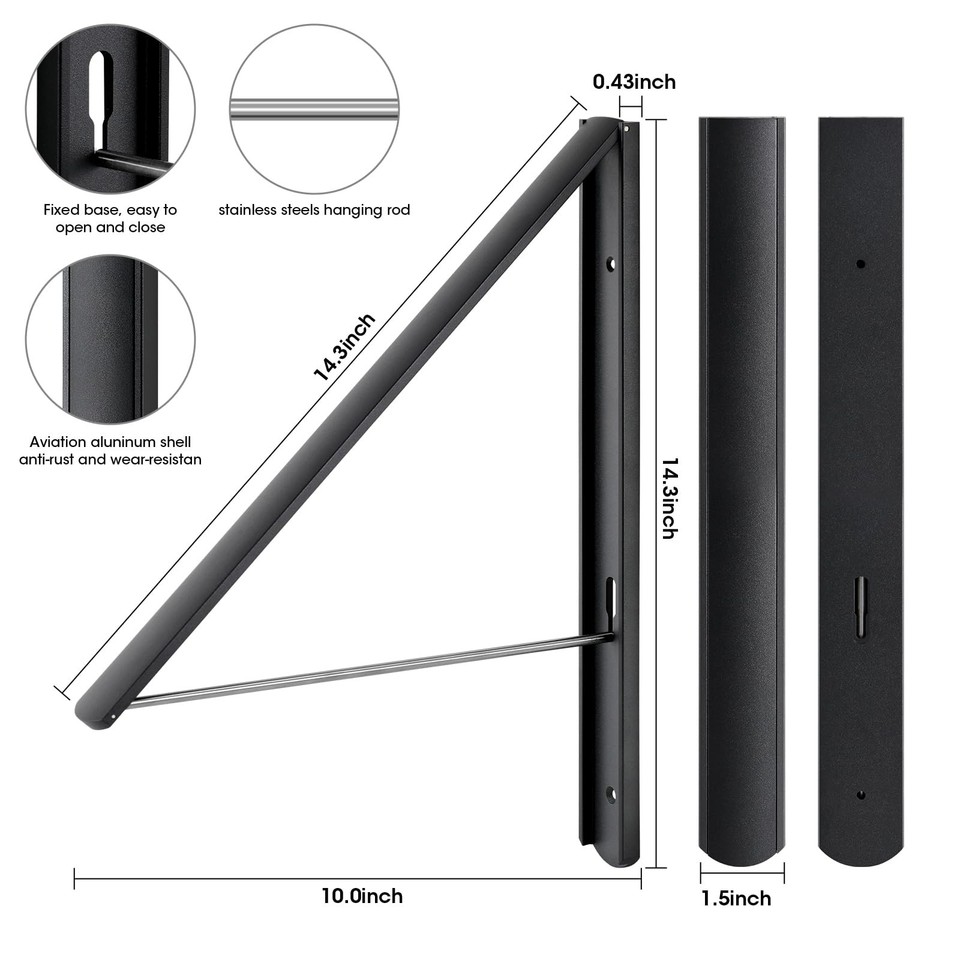 Séchoir à Linge Pliable Hausown - Blanc Aluminium - Pour Intérieur Et Extérieur 138x63x46cm