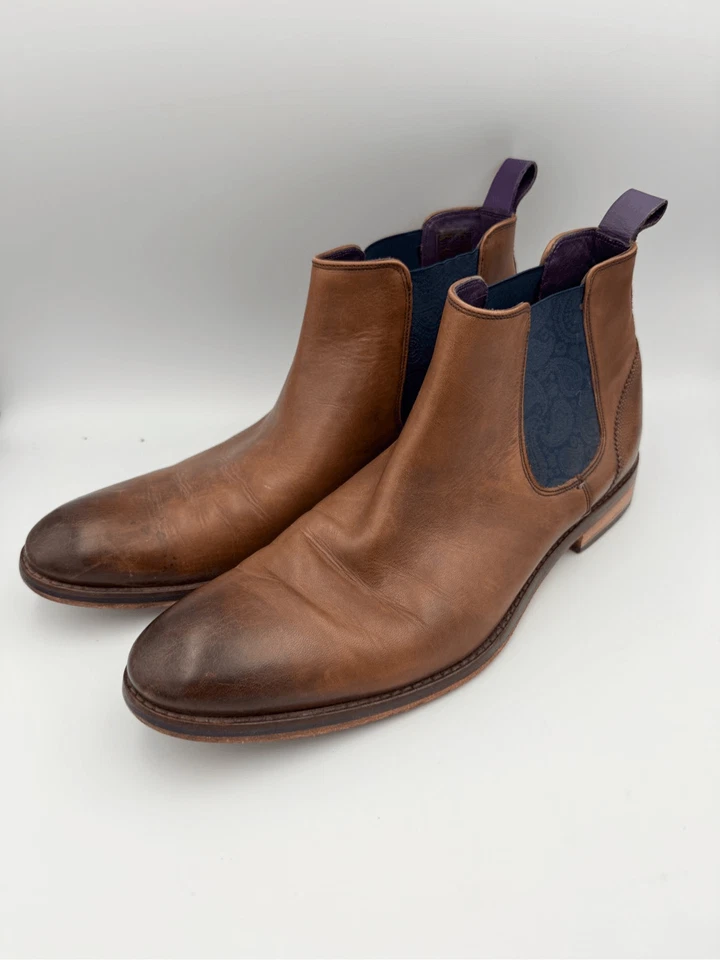 Ted Baker Camroon Botas Chelsea Cuero Marrón Hombre’s Talla 46 (Hombre’s 13) Foto 3 de 4