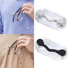 Magnetic Eye Glass Holder Spectacle Sunglasses Clip Badge Hang Magnet Hook Shirt