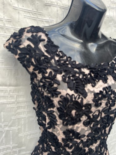 Anthropologie Yoana Baraschi Lace Soutache Dress Scoop-Neck Black 10 - Picture 5 of 20