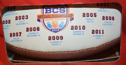 RARE BACK TO BACK NATIONAL CHAMPIONS ALABAMA CRIMSON ROLL TIDE 2012 BCS FOOTBALL - Picture 3 of 12