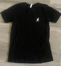 Black Rock Coffee Womens Tee Shirt Sz S Lightening Rod Black