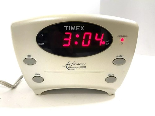 Timex t120w Alarm Clock Air Freshener Nature Sounds Travel (Glade Plug Ins) - Picture 2 of 14