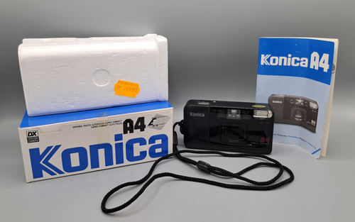 Konica A4,Close Up, Auto Focus AF, Analogkamera, Kompakt Kamera mit OVP - Bild 1 von 13