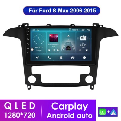 Für Ford S-Max S max 2007-2015 Autoradio GPS Navi CarPlay BT WIFI 9'' Android 12
