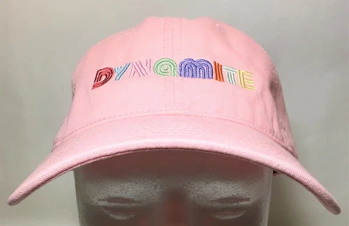 BTS Dynamite Pink Color Dad Hat - Adjustable Buckle 