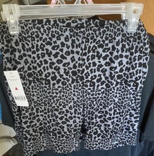 JUST BE PRINTED BIKE SHORTS GREY BLACK LARGE NEW WITH TAGS