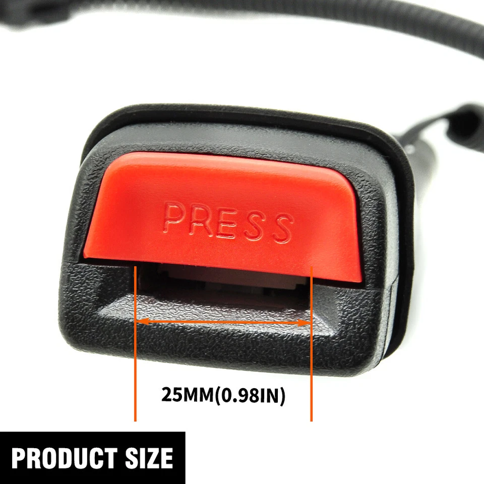 Hebilla de cinturón de seguridad del conductor delantero para Chevy Silverado GMC Sierra Yukon 07-13 negro Foto 4 de 4