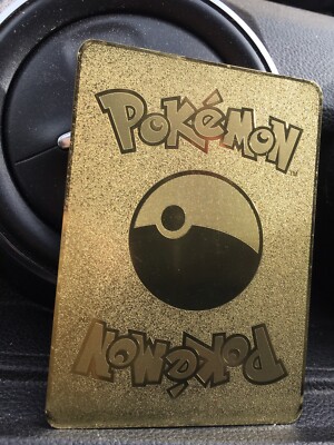 heavy gold pokemon card Gold Heavy Métal Pokemon Card - Eevee - Gift Card ! HP60