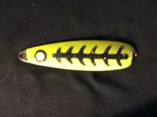 High Percentage Salmon Trolling Spoon With Hyper Vis Tape Not Paint 3 3/4”