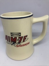 VINTAGE 70'S RAYTHEON AIM-7F SPARROW AIR TO AIR MISSILE PORCELAIN MUG 1970S