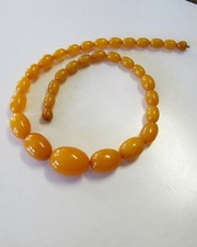 Bakelit Kette Oliven art deco vintage bakelite butterscotch colored necklace